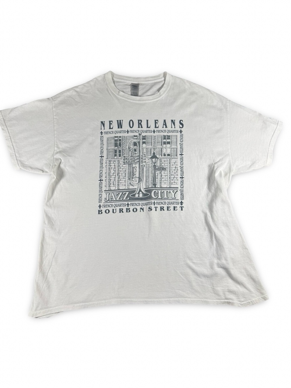 New‎ Orleans Graphic T Shirt Black White XL Men's Heavyweight Cotton Streetwear